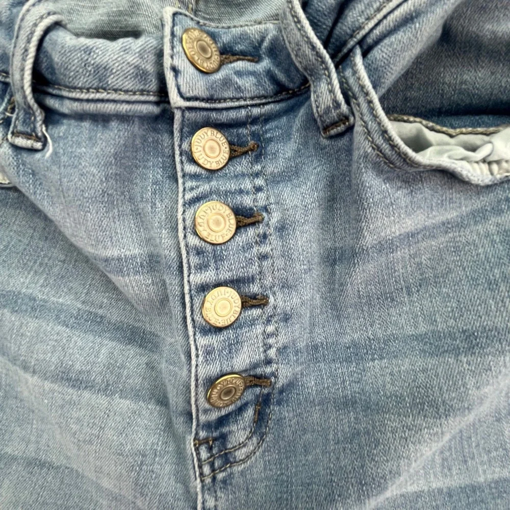Judy Blue Los Angeles Womens Skinny Fit Button Fly Jeans Light Wash Size 13 31‎